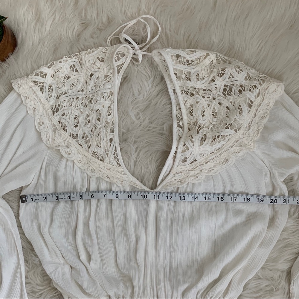 Free People Lace Crochet Tunic Blouson Dress - Picture 7 of 8